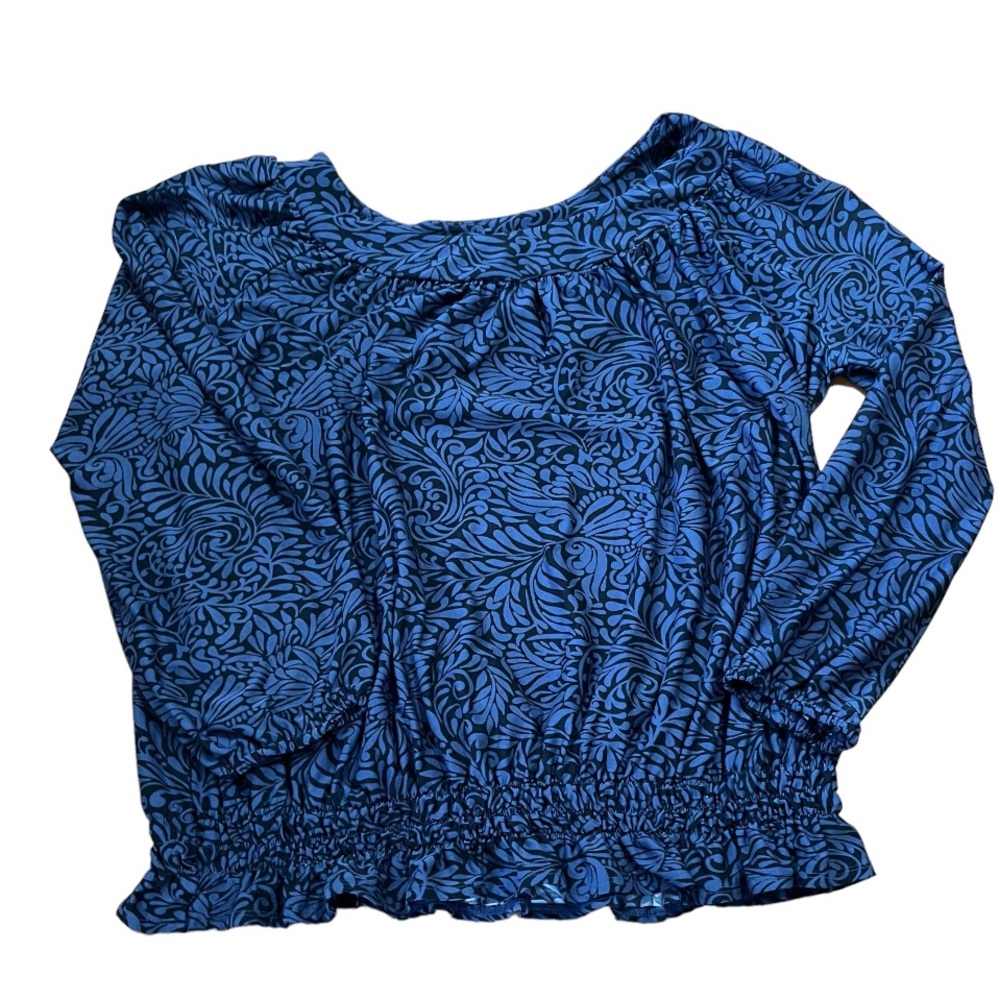 Daisy Fuentes | Purplish Blue | Paisley Patterned | Top